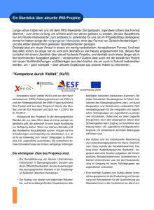 Ausschnitt IRIS Newsletter 1-2014